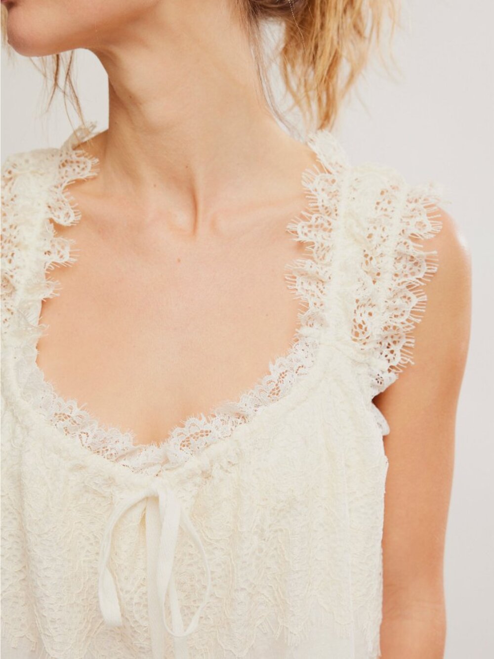 Free People Wish Me Luck Romper / Clean Ivory NWT - Picture 3 of 6
